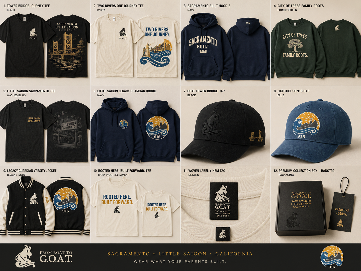 Sacramento and Little Saigon apparel capsule concepts