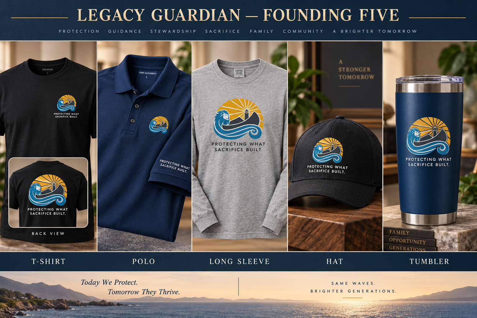 Legacy Guardian logo on five core products