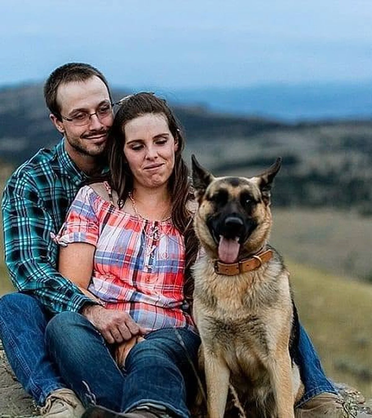 Mary and Dustin with their dog