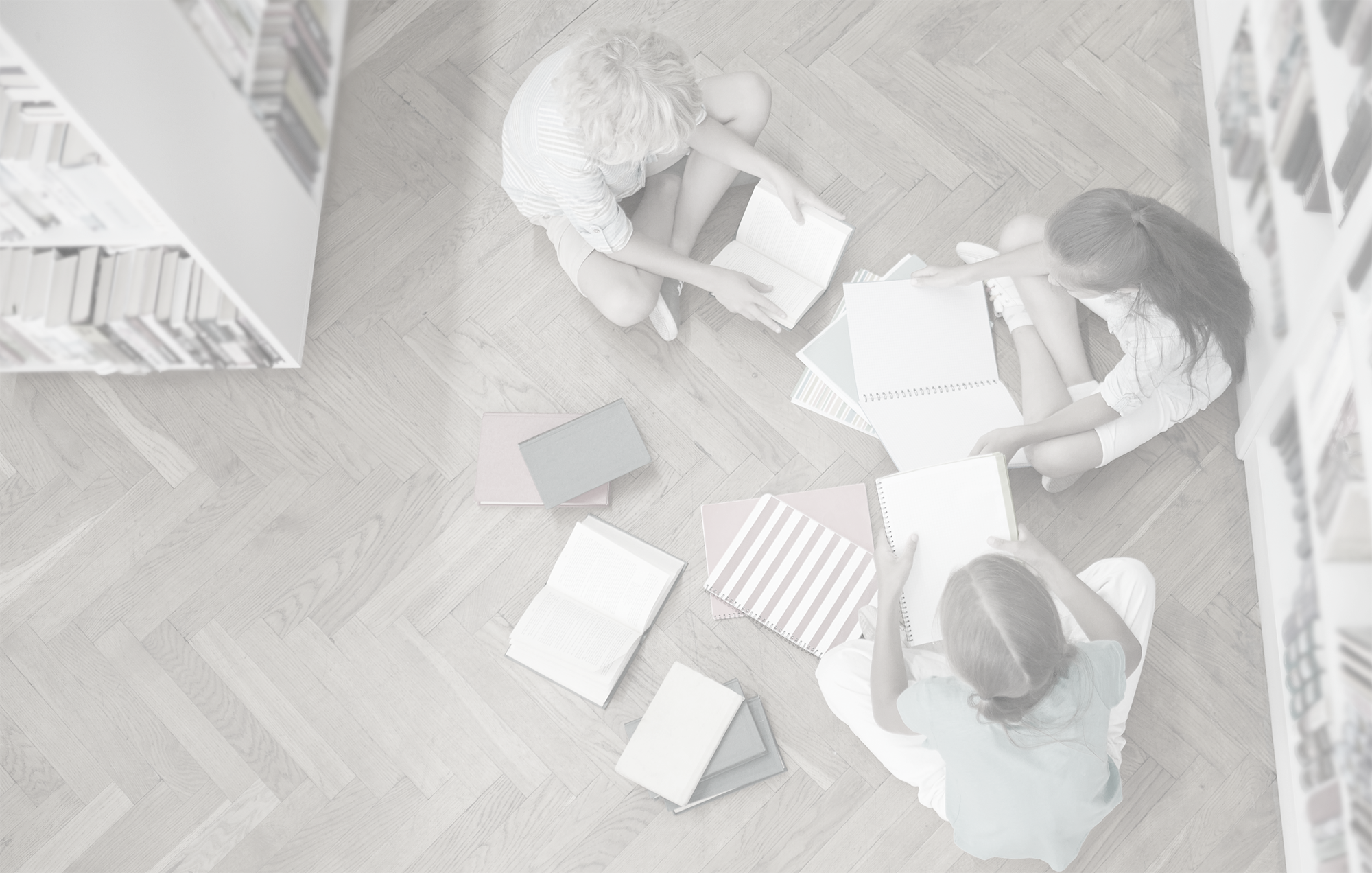 Children studying together