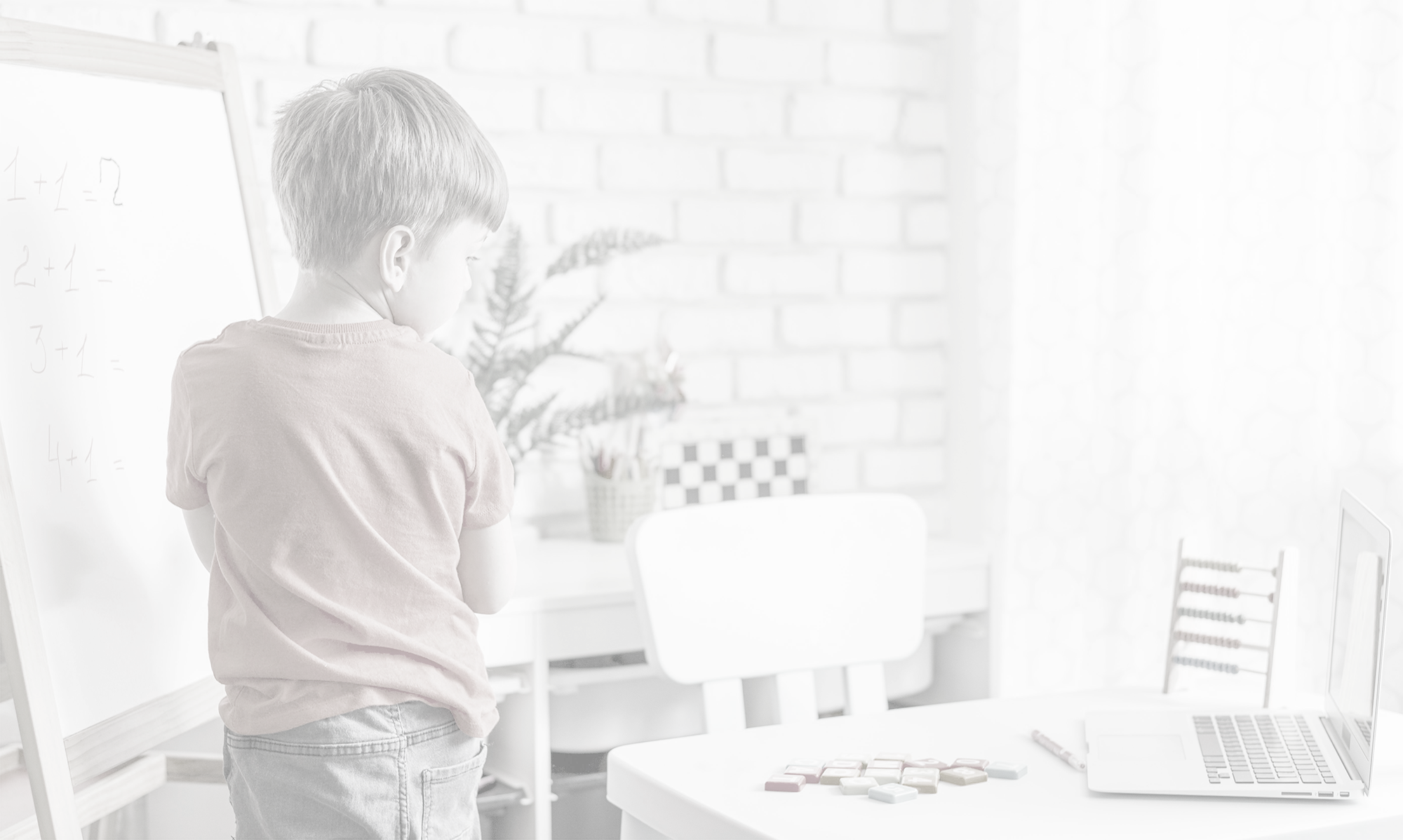 Child holding a board