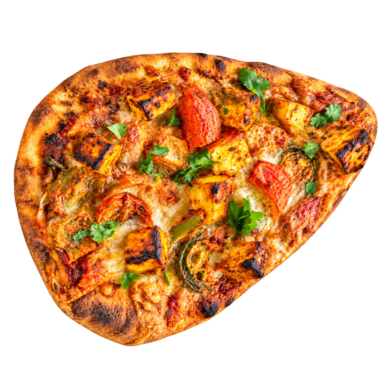 Paneer Tikka Naan Pizza