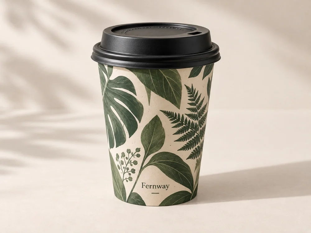 Custom double wall coffee cups, full colour print