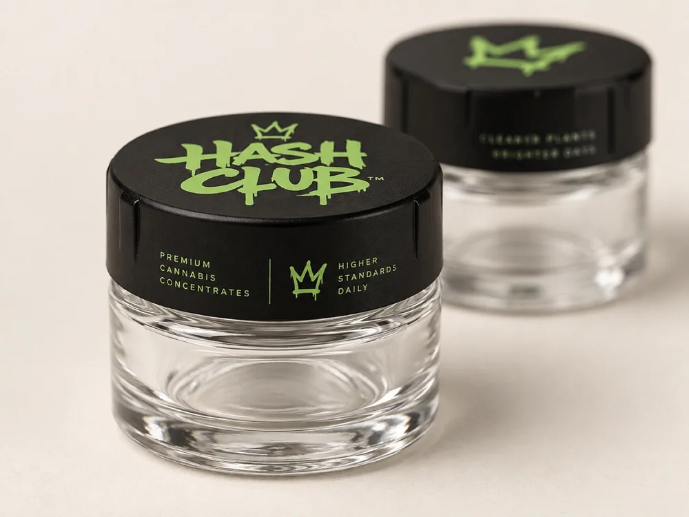5ml glass concentrate jar with child-resistant lid