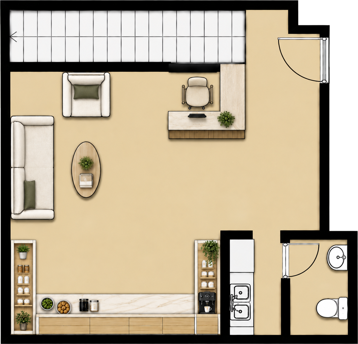 Casa Brisa upstairs floor plan