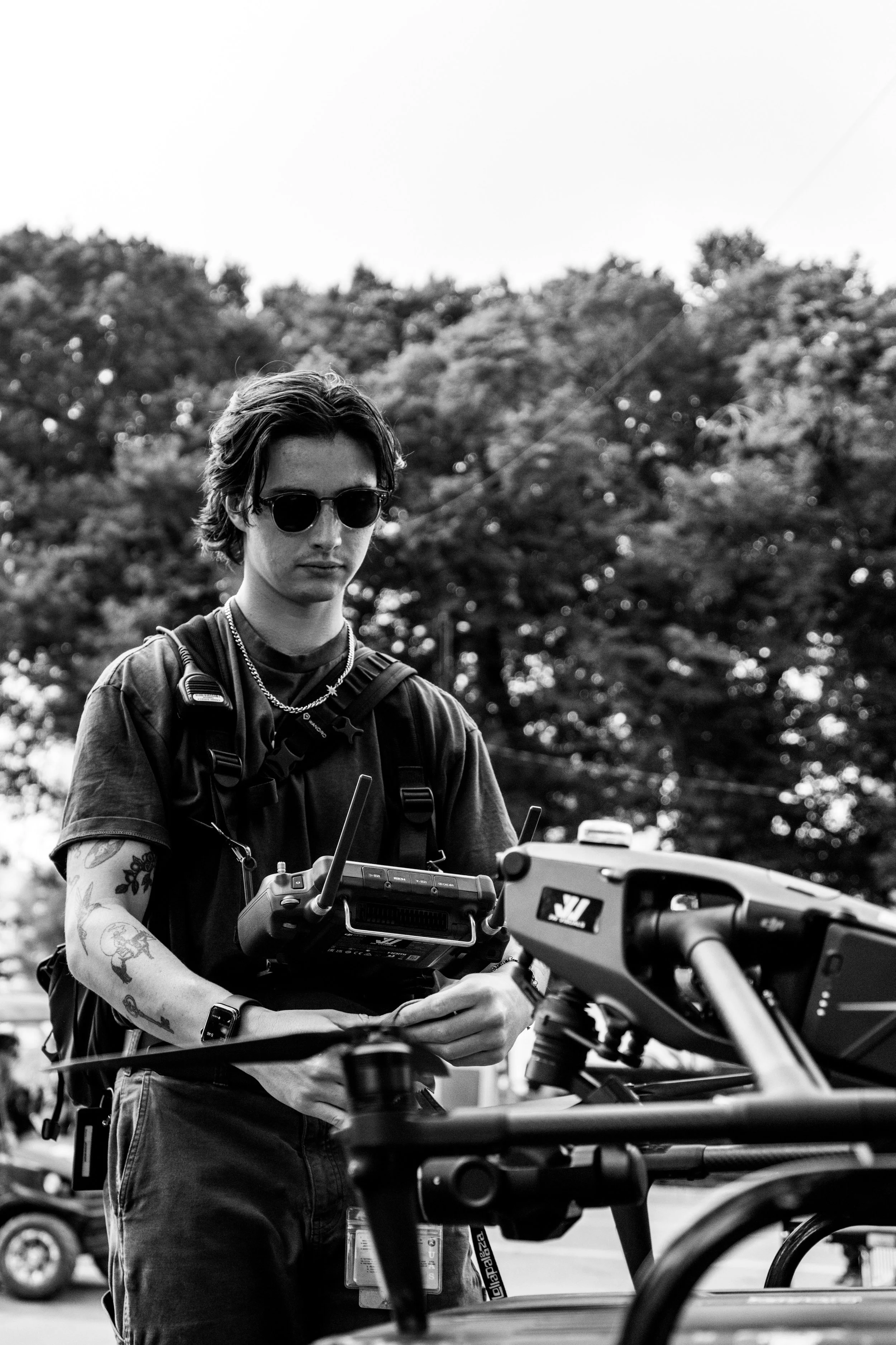 Jackson Wigger on location with JW Visuals aerial production equipment