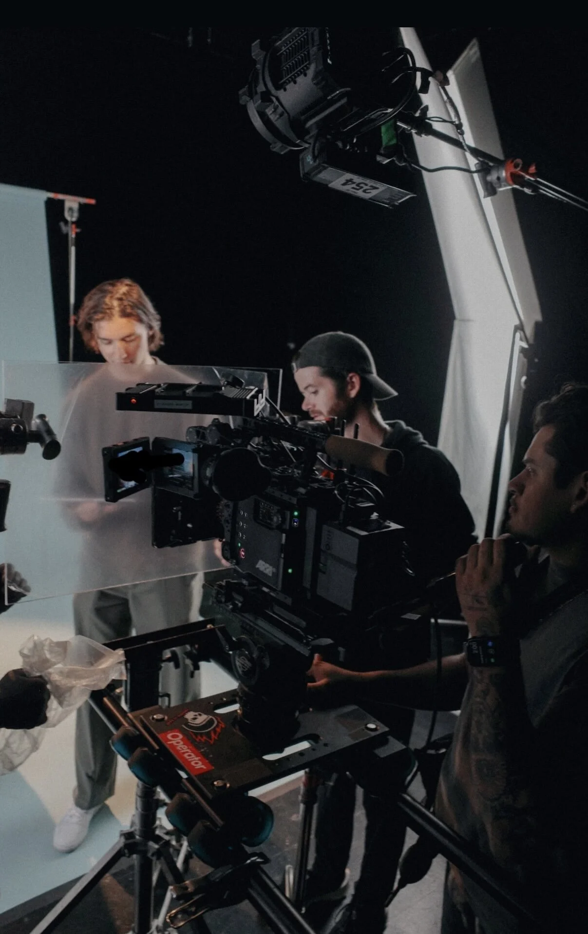 Production camera crew behind the scenes