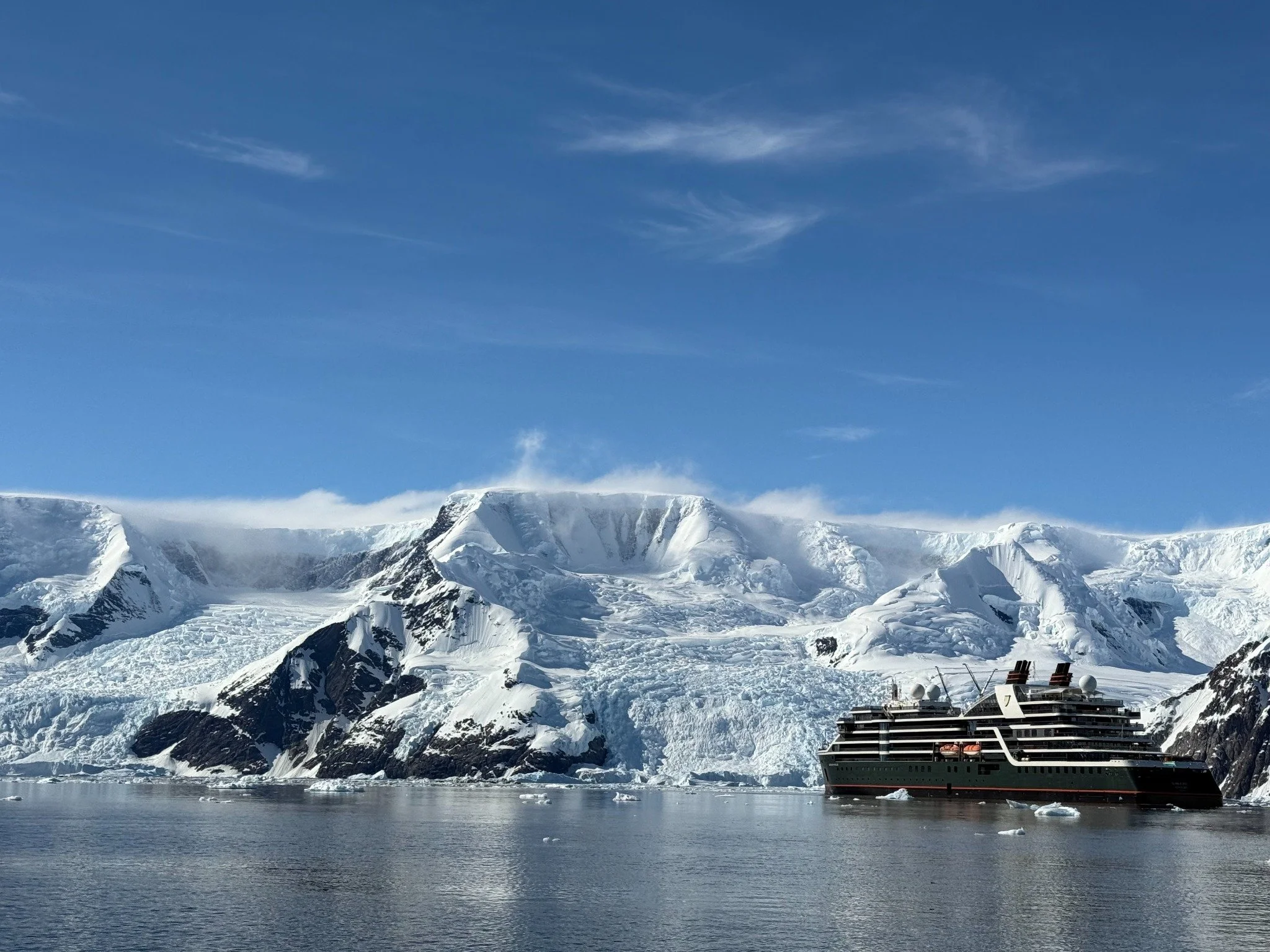 Sandy’s photograph of Seabourn Venture in Antarctica, December 2025