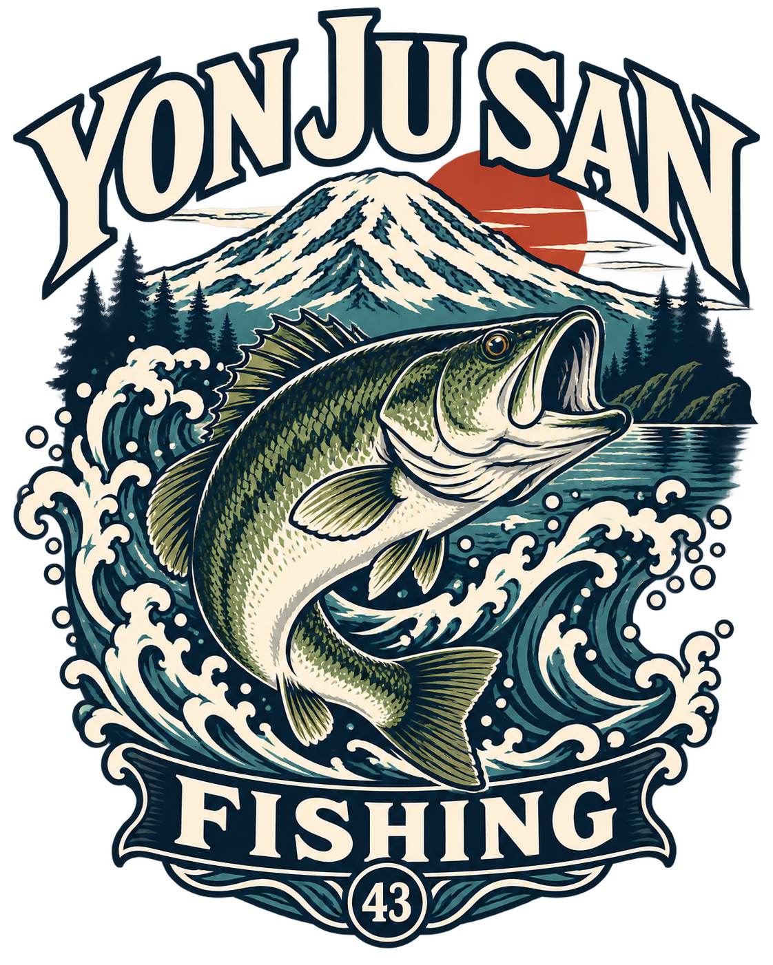 PNW Bass Tee — design artwork