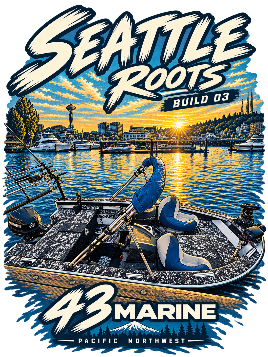 Build 03 — Seattle Roots Tee — design artwork