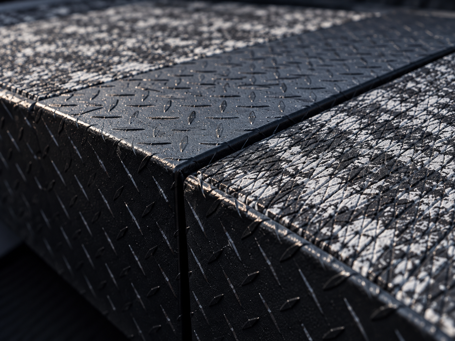Close-up deck texture and platform seam, AI-edited from our project photo
