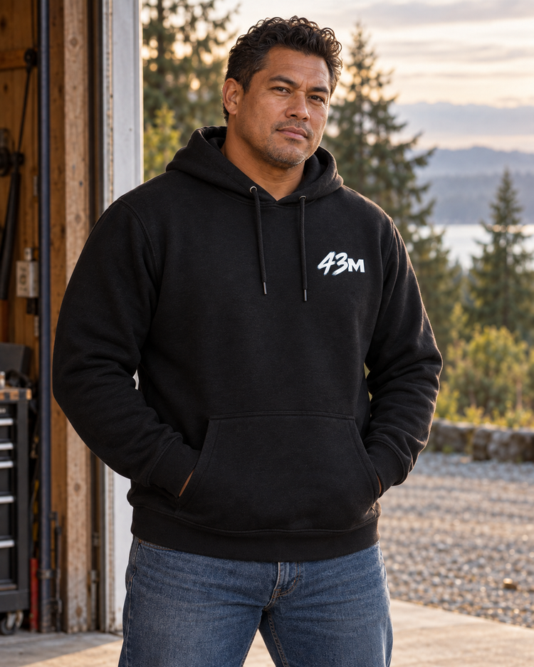 More Than Boats Hoodie — front three-quarter campaign view