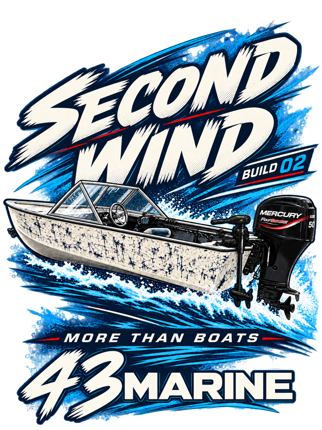 Build 02 — Second Wind Tee — design artwork