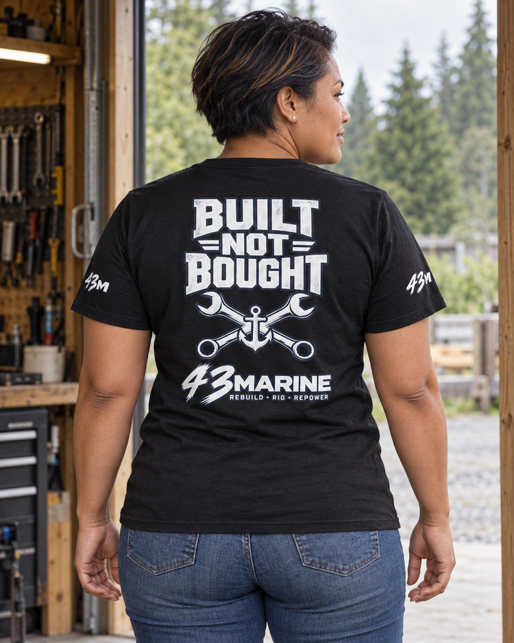 Built Not Bought Tee — back campaign view
