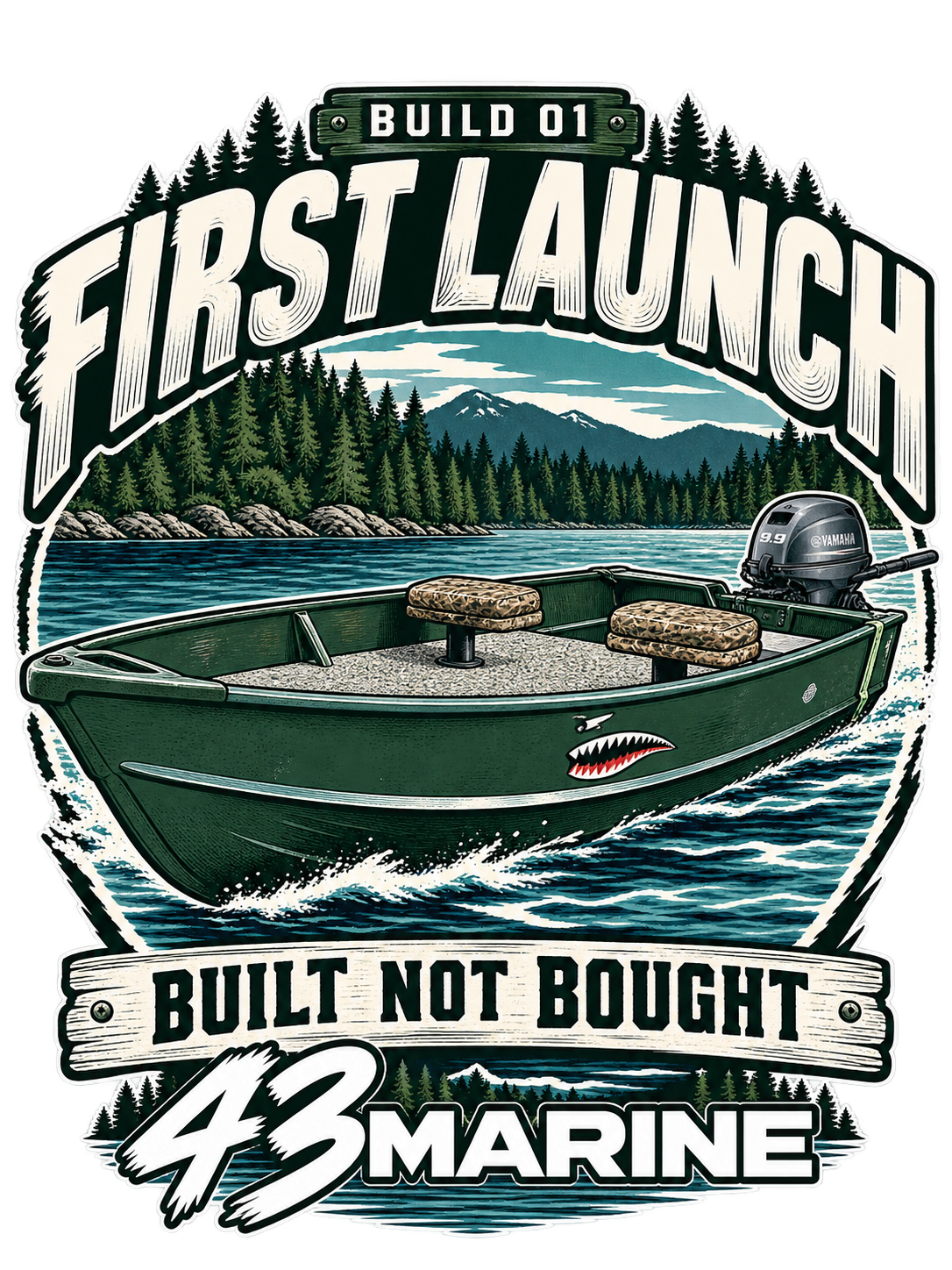Build 01 — First Launch Tee — design artwork