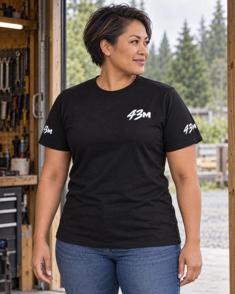 Built Not Bought Tee — front three-quarter campaign view