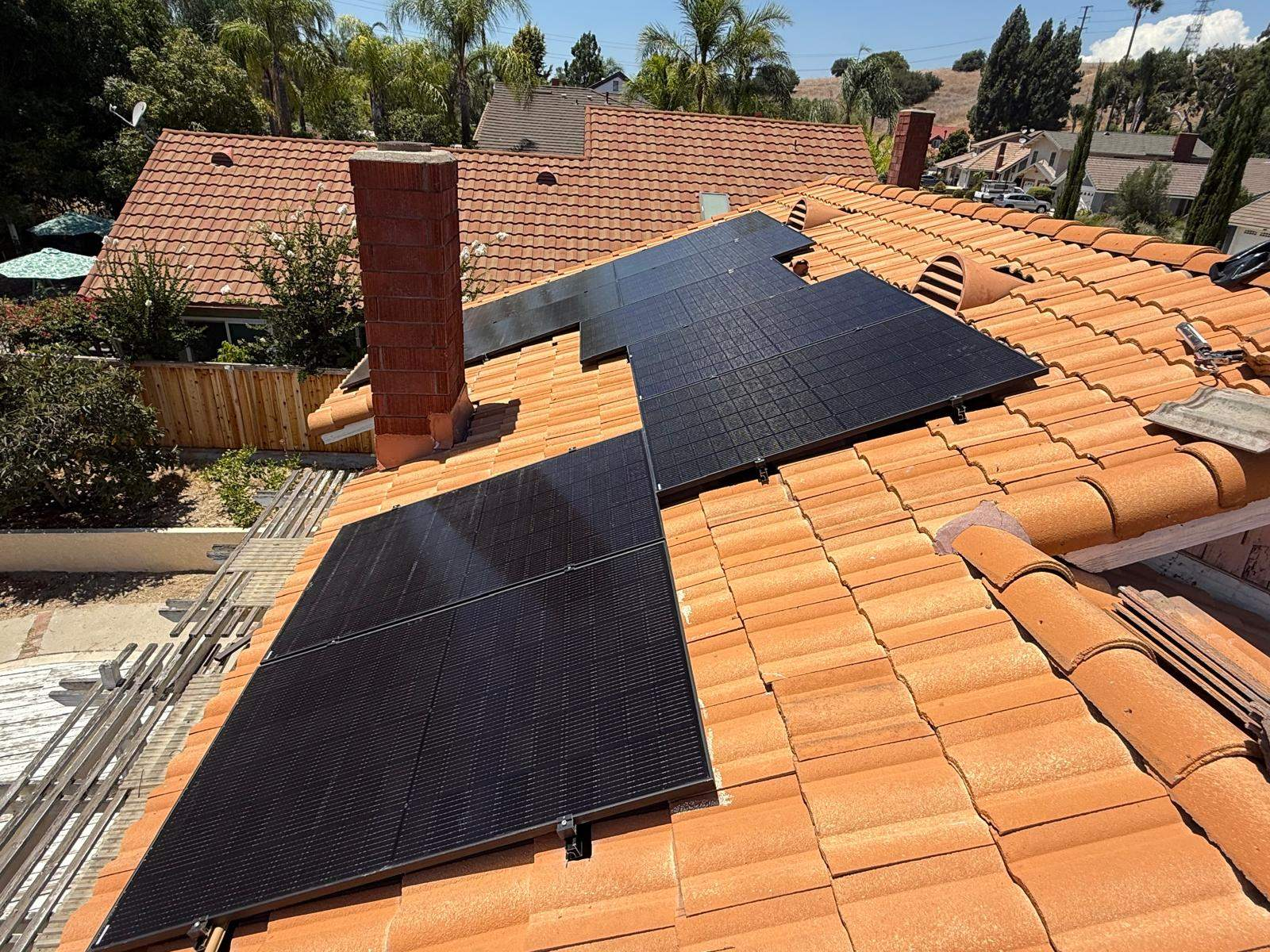 Residential solar and battery installation, Pomona, CA