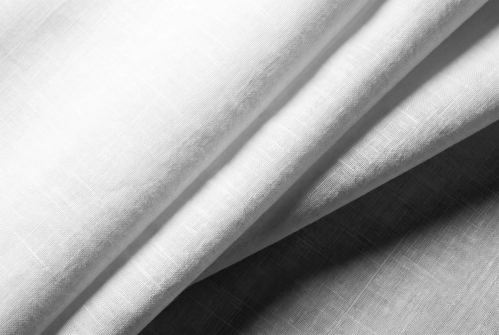 Folded event linen with soft shadows