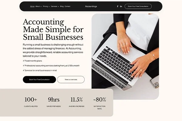 Accountant and Bookkeeping Web Design in Faversham
