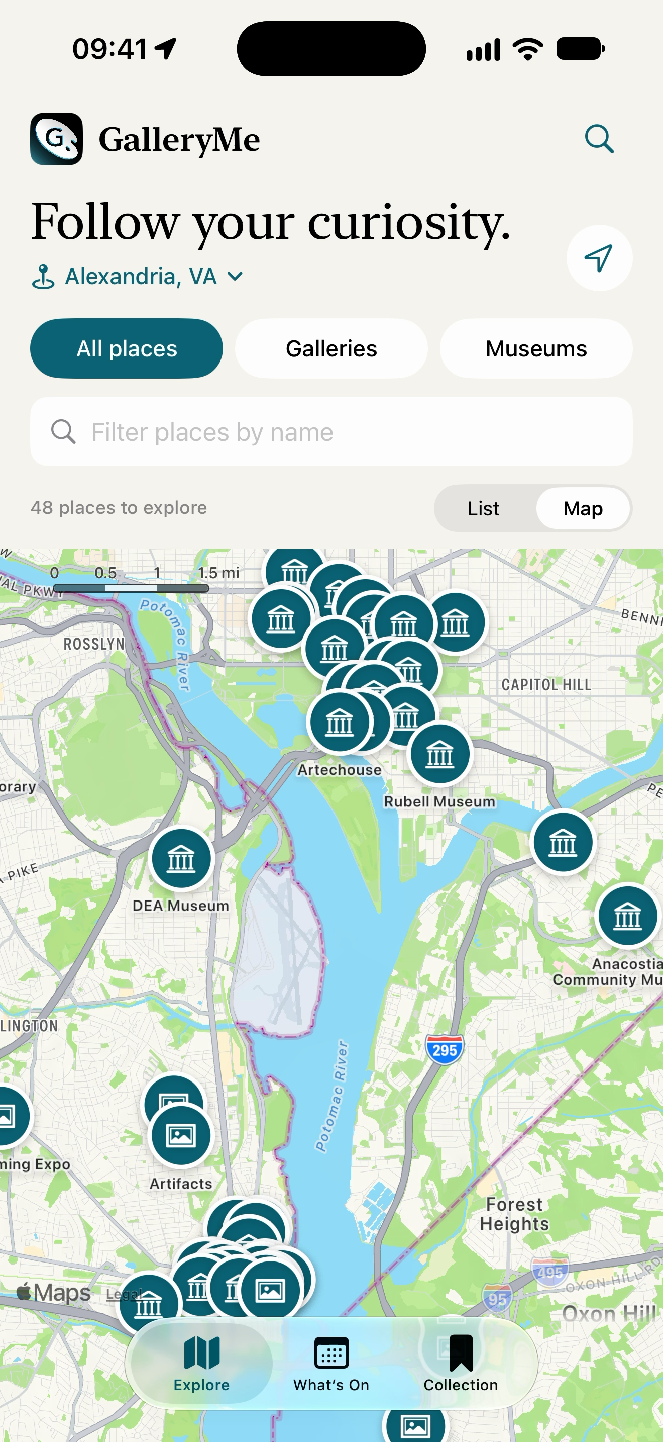 GalleryMe: Explore places on the map