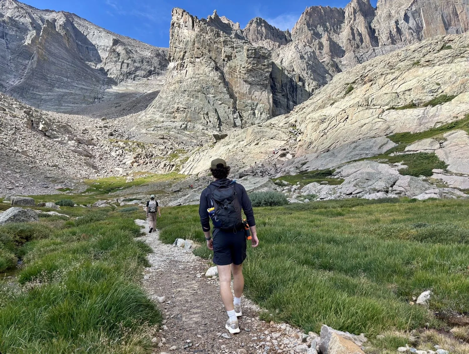 Hiker on a mountain trail