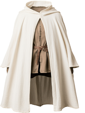 Linen-style hooded cloak