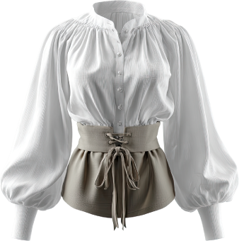 White peasant-style blouse