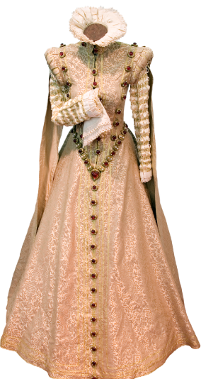 Gold Tudor-style dress