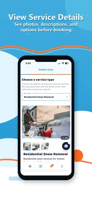 Helpful Guys app — View Service Details
