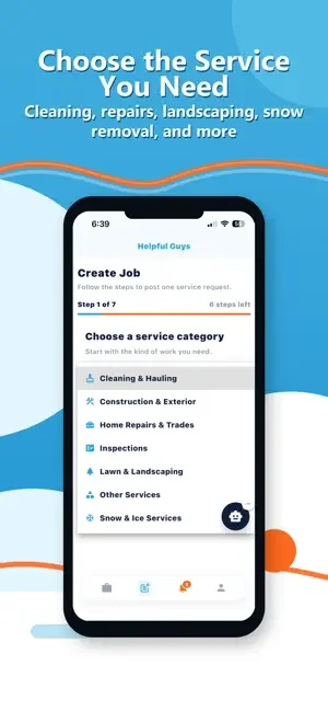 Helpful Guys app — Choose the Service You Need