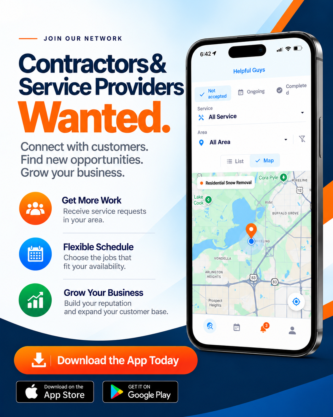 Contractor working on a residential property