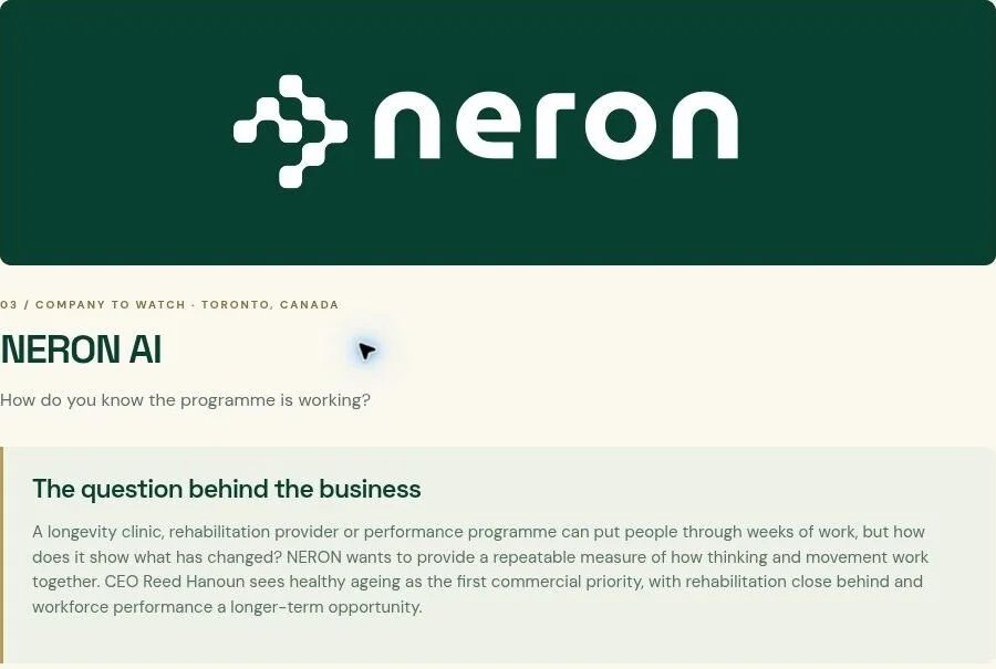 Company to know: NERON AI preview from Carter Intel edition 003