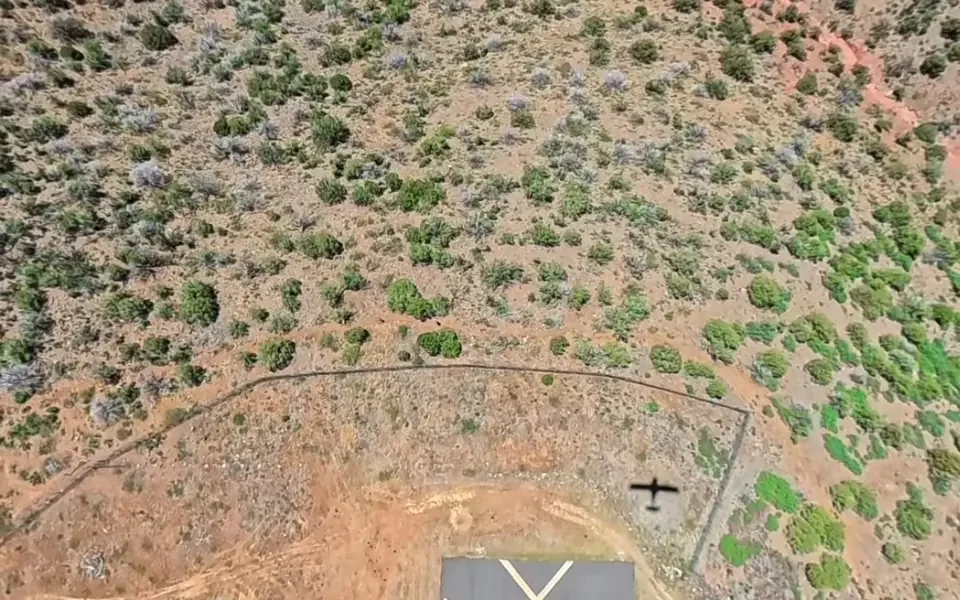 An aerial landscape from the reel