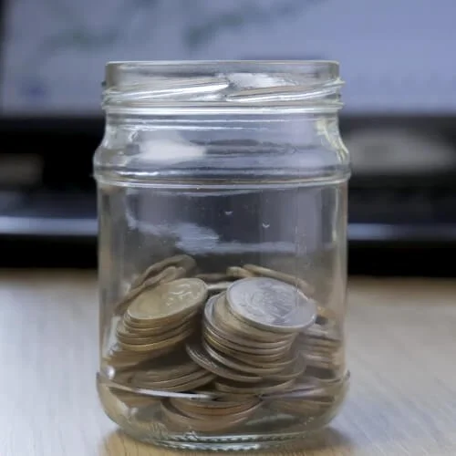 Subtracting coins from a jar
