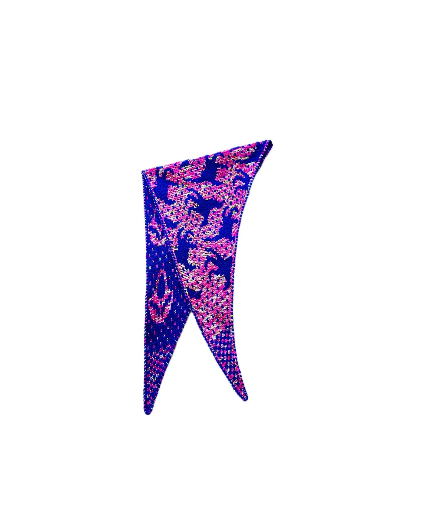 The reverse of the Slasher scarf showing ghostly hand motifs