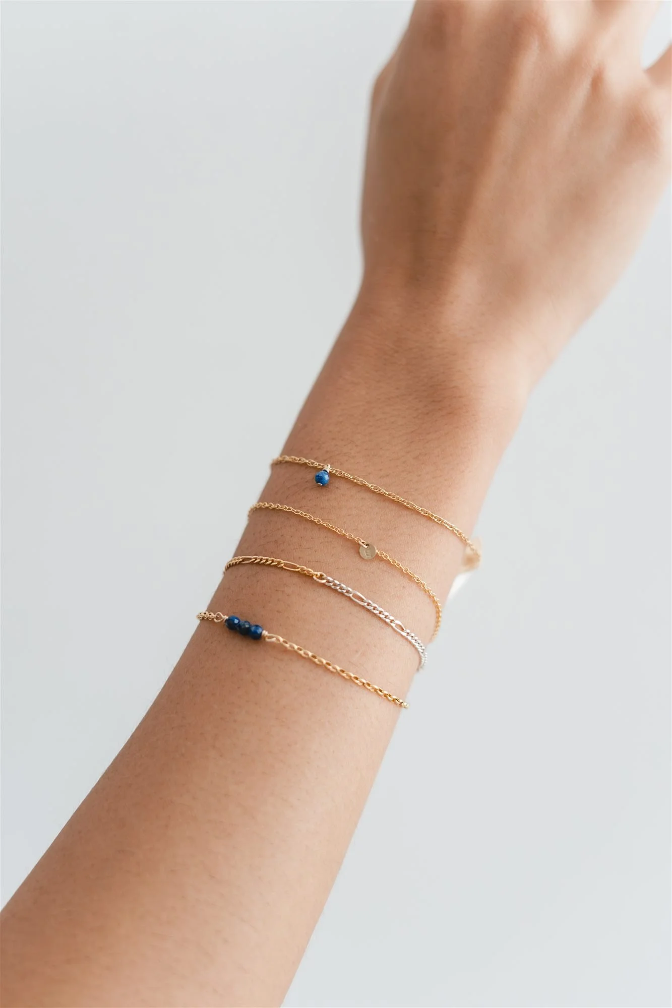Mixed metal permanent bracelets