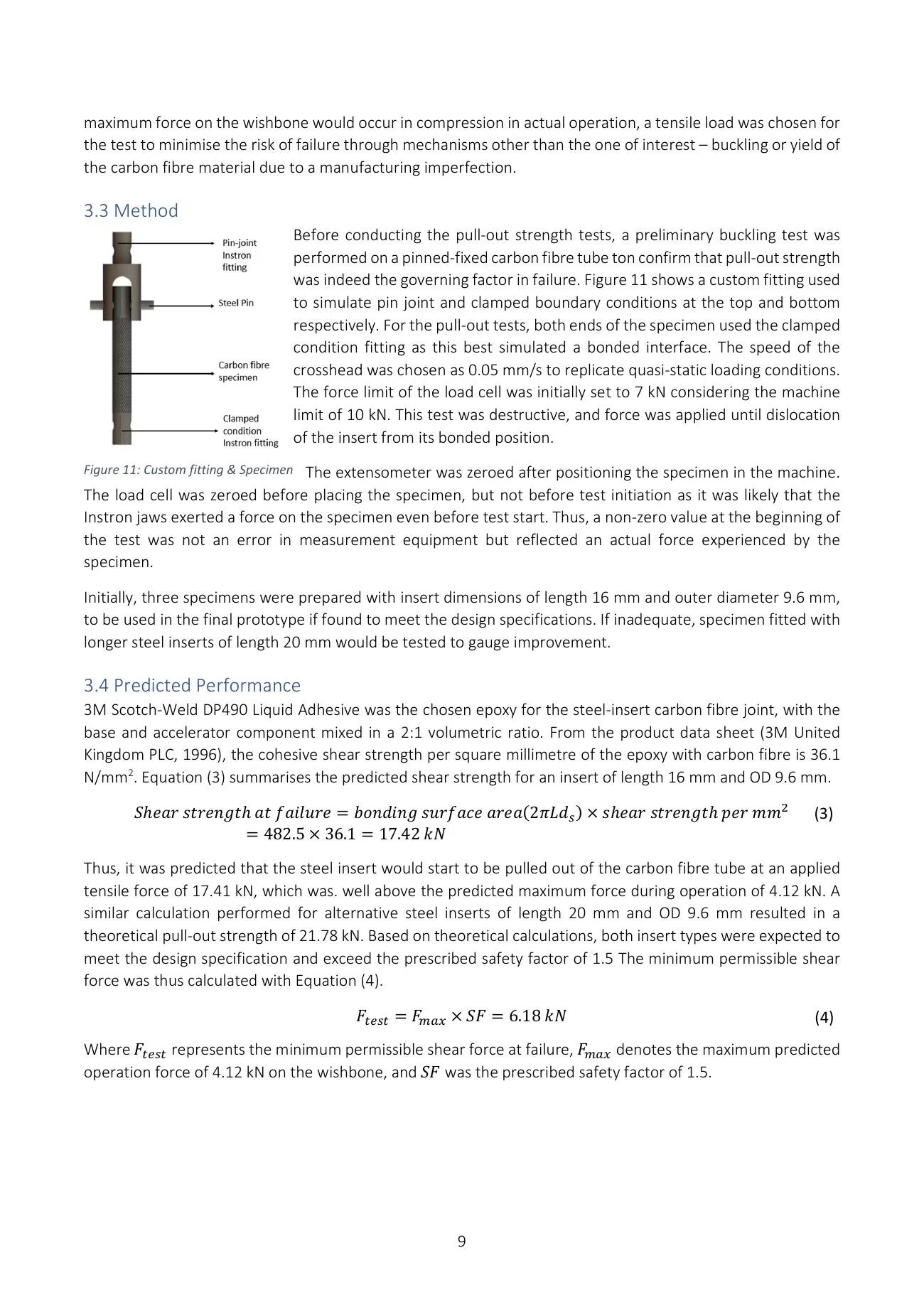 Testing and analysis report, page 9