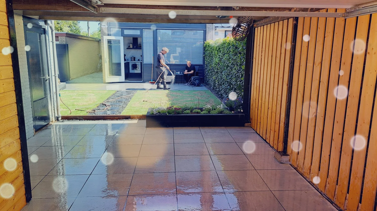Overkapping met terras