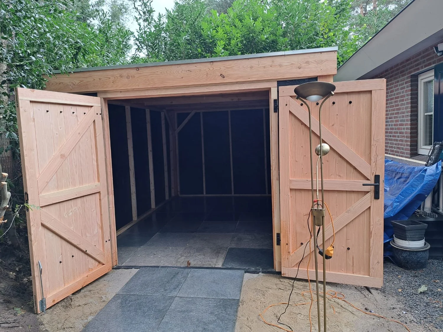 Houten berging