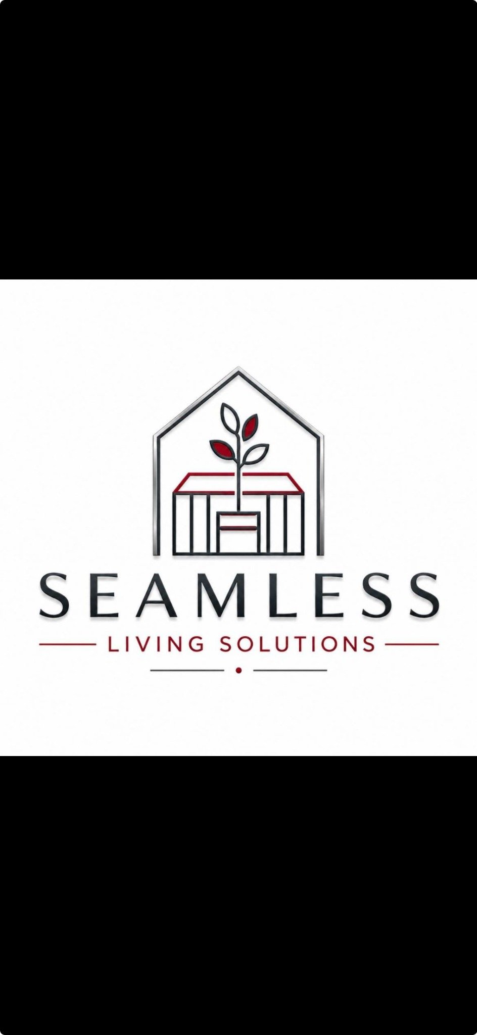 Seamless Living Solutions — house and growing plant logo