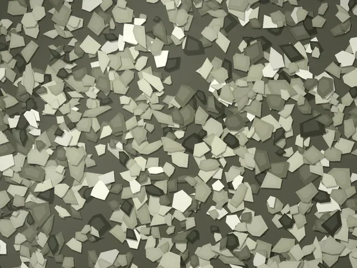 Sage Ridge decorative flake blend on a garage floor, illustration