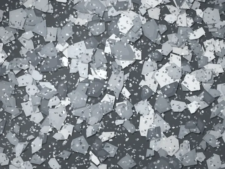 Uinta Quartzite decorative flake blend on a garage floor, illustration