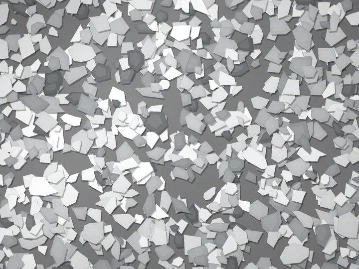 Fog Basin decorative flake blend on a garage floor, illustration