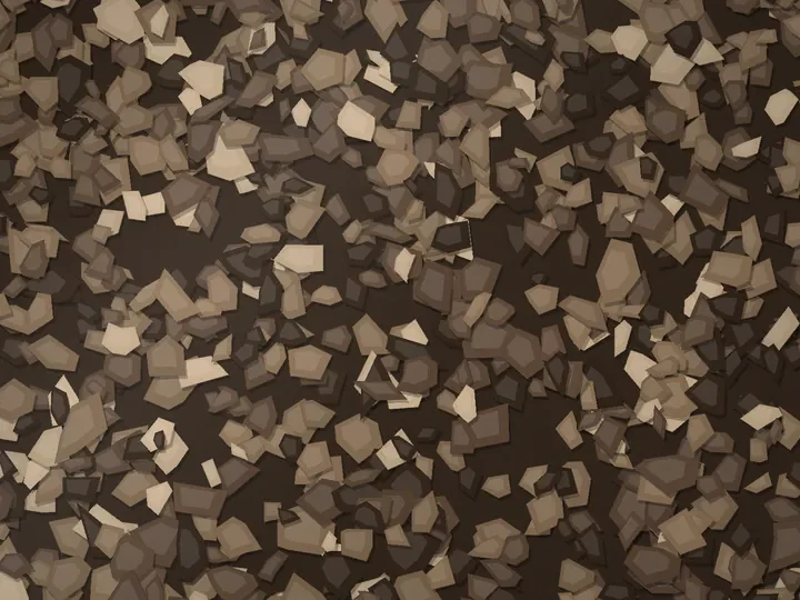 Bison Brown decorative flake blend on a garage floor, illustration