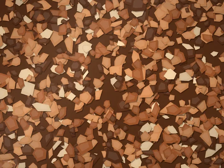 Copper Mesa decorative flake blend on a garage floor, illustration