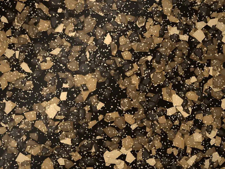 Bronze Gate decorative flake blend on a garage floor, illustration
