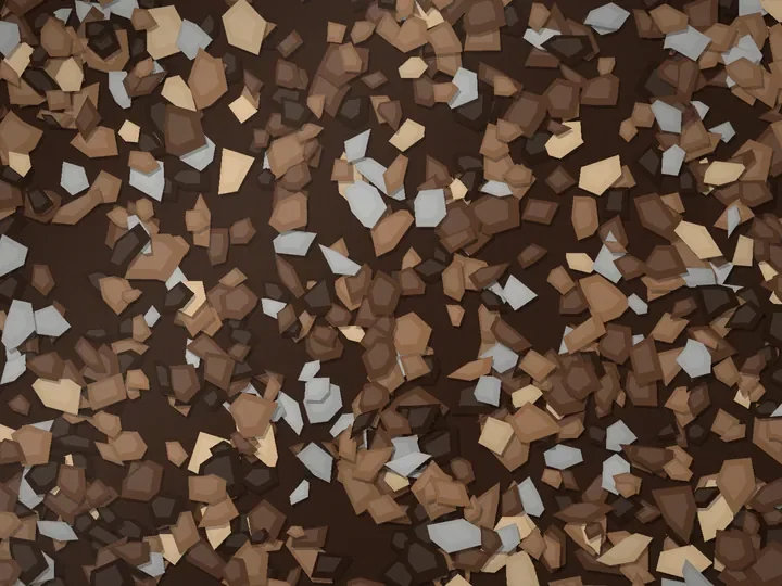 Mesquite Smoke decorative flake blend on a garage floor, illustration