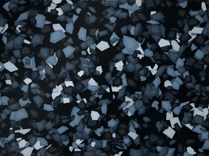 Midnight Canyon decorative flake blend on a garage floor, illustration
