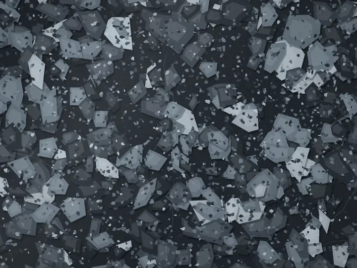 Deseret Slate decorative flake blend on a garage floor, illustration