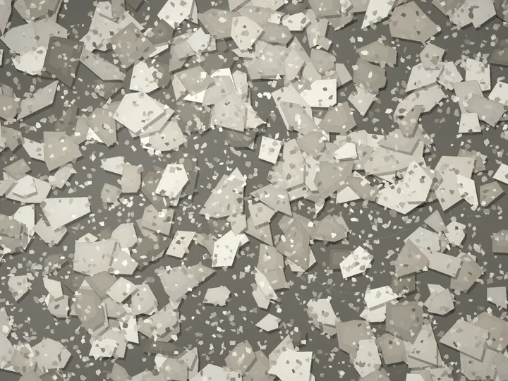 Zion Limestone decorative flake blend on a garage floor, illustration